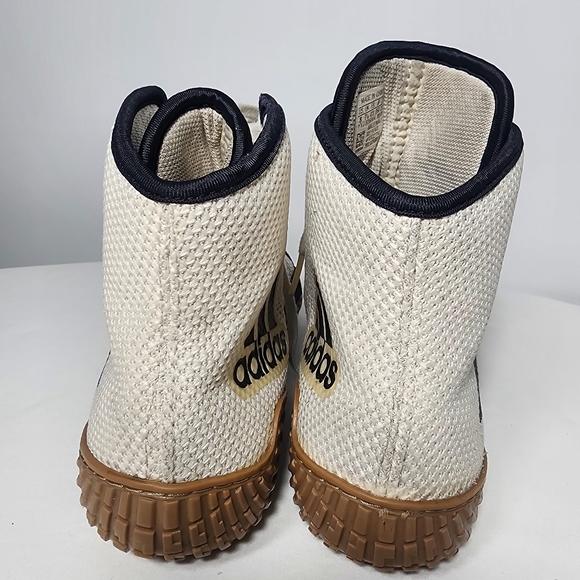 Adidas Men's Tech Fall 2.0 Wrestling‎ Shoe Size 8, Color Chalk White/Black/Gum - Picture 5 of 12